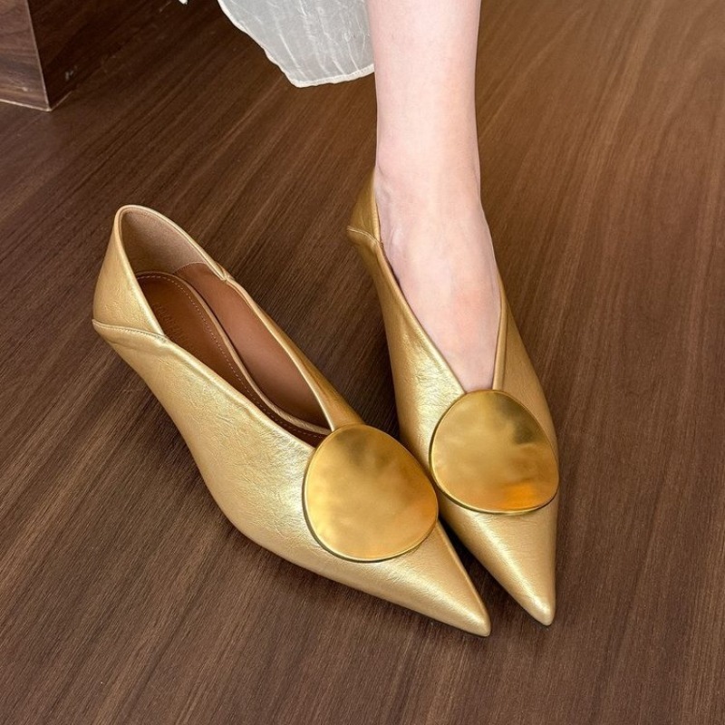 Shoes For Women Flats - 2025年春夏 ポインテッドトゥ スリッポン レディース フラットシューズ 女性用