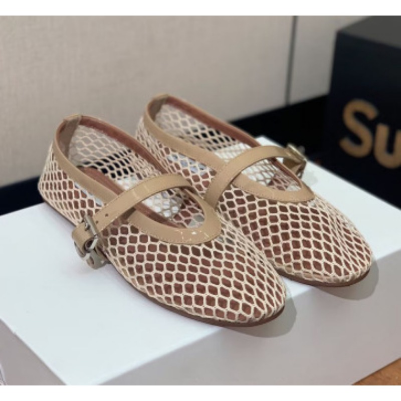 Women'S Shoes Size 40 In Us - 夏には、ラウンドトゥ、ストレートバックル、カジュアルで快適な、レディースフラットシューズ、カットアウトメリージェーンシングルシューズ、フィッシュネットシューズを履いてください。