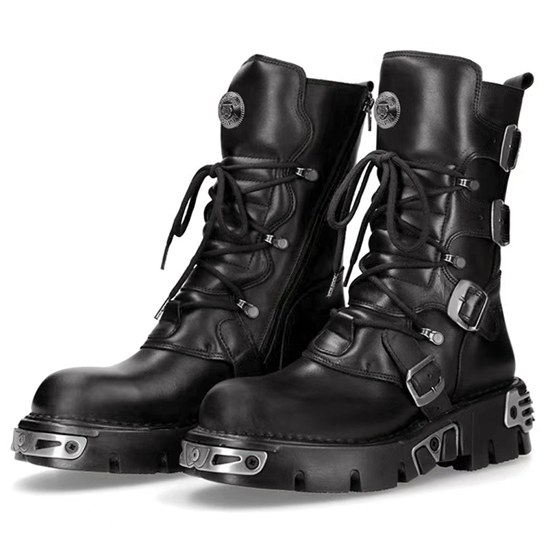 Suede Ankle Boot - 男性高級ファッションパンクゴシックハイバイクブーツオリジナルレザーシューズカウボーイプラットフォームブーツレディースデザイナーロングボタ男性
