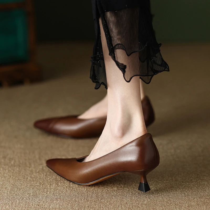Women Shoes Quick Delivery - スクエアヒールミディアムレディースパンプスポインテッドトゥ婦人靴オフィス人気ファッション短納期卸売 39 カジュアル春