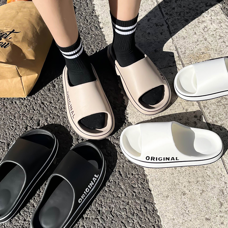 Women'S Shoes To Men'S - メンズ厚底室内浴室滑り止めシューズ夏カップルサンダルフェシロエット女性レタースリッパビーチスライドソリッドカラー