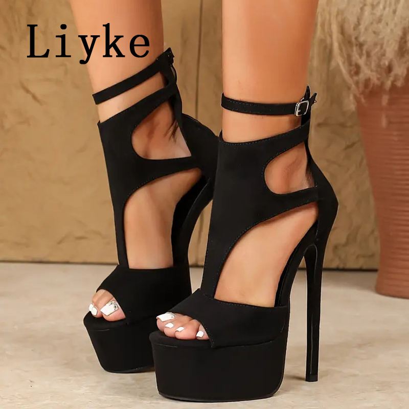 Women Shoes Model - リエイク モデルショー セクシー エクストリーム ハイヒール プラットフォームサンダル