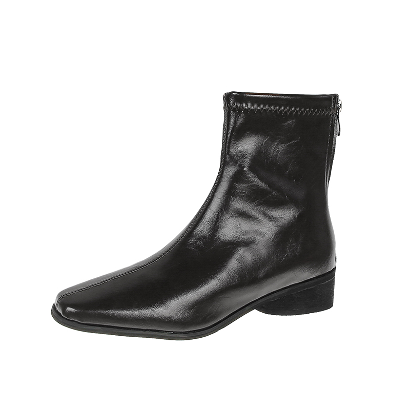 Women'S Shoes Size 40 In Us - 新しいポインテッドトゥモダンレディースアンクルブーツ、女性用ジッパーシューズ、ファッショナブルなストレッチショートブーツ、ヒール付きレディースパンプス、サイズ40