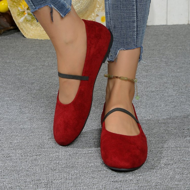 Shoes For Women Flats - バレエシューズ女性ラウンドトゥ弾性バンドシューズ newwomen cozy 2026