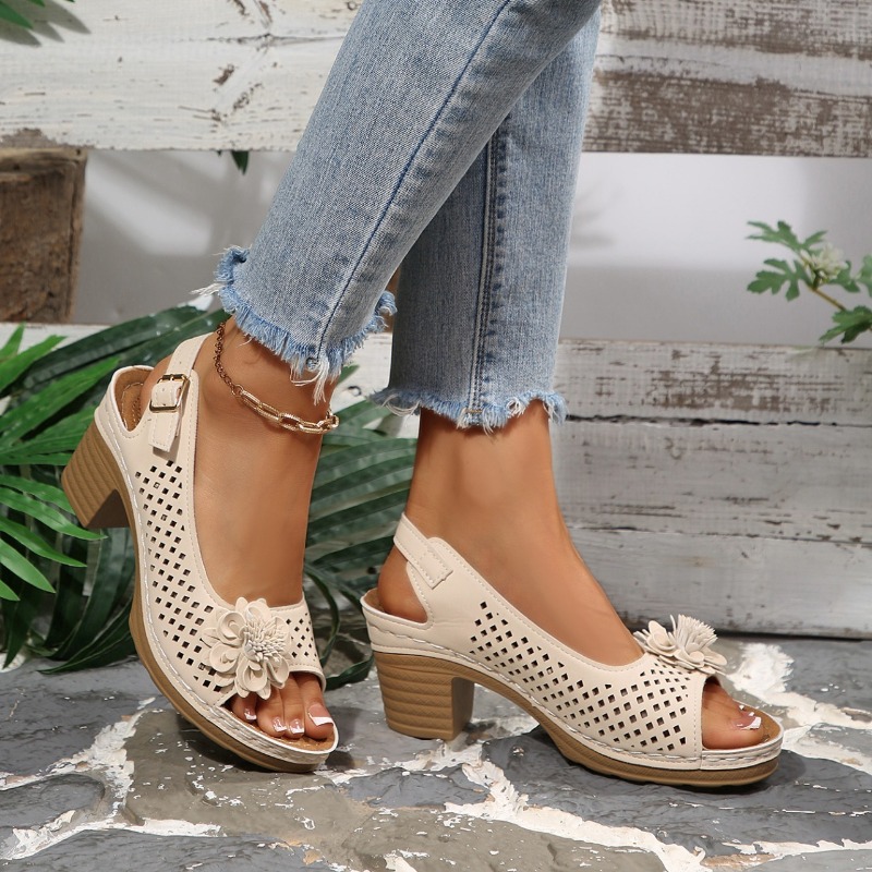 レディースチャンキーヒールサンダル 夏 2026 ファッショ - Women Shoes Model のレビューと価格
