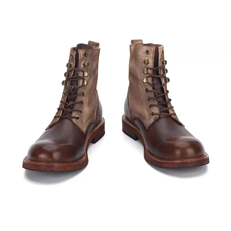 手作りヴィンテージ英国最高品質メンズシューズ秋冬ツーリング牛 - Suede Ankle Boot のレビューと価格