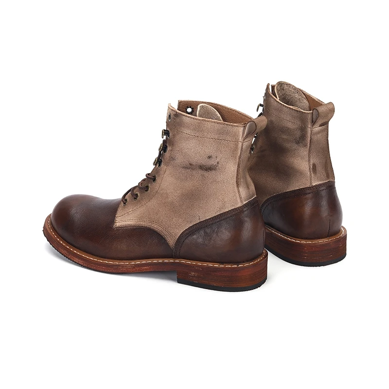 手作りヴィンテージ英国最高品質メンズシューズ秋冬ツーリング牛 - Suede Ankle Boot のレビューと価格