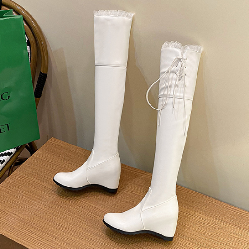 女性のためのハイハイセクシーブーツ、膝の上に伸縮性があり、高 - Women Shoes Size Chart のレビューと価格
