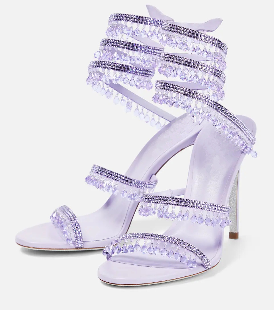 セクシーなグリーンクリスタルフリンジスティレットサンダル女性 - Rhinestone Sandal Women のレビューと価格