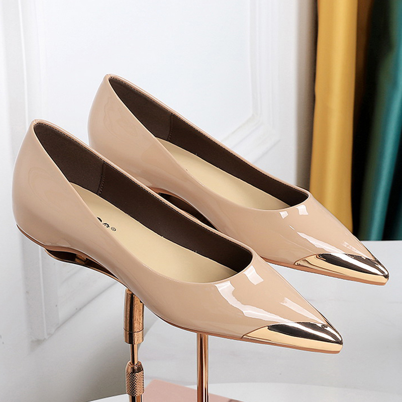 BIGTREE 靴ローヒールの女性の靴パテントレザーウェッジ - Women'S Shoes To Men'S のレビューと価格