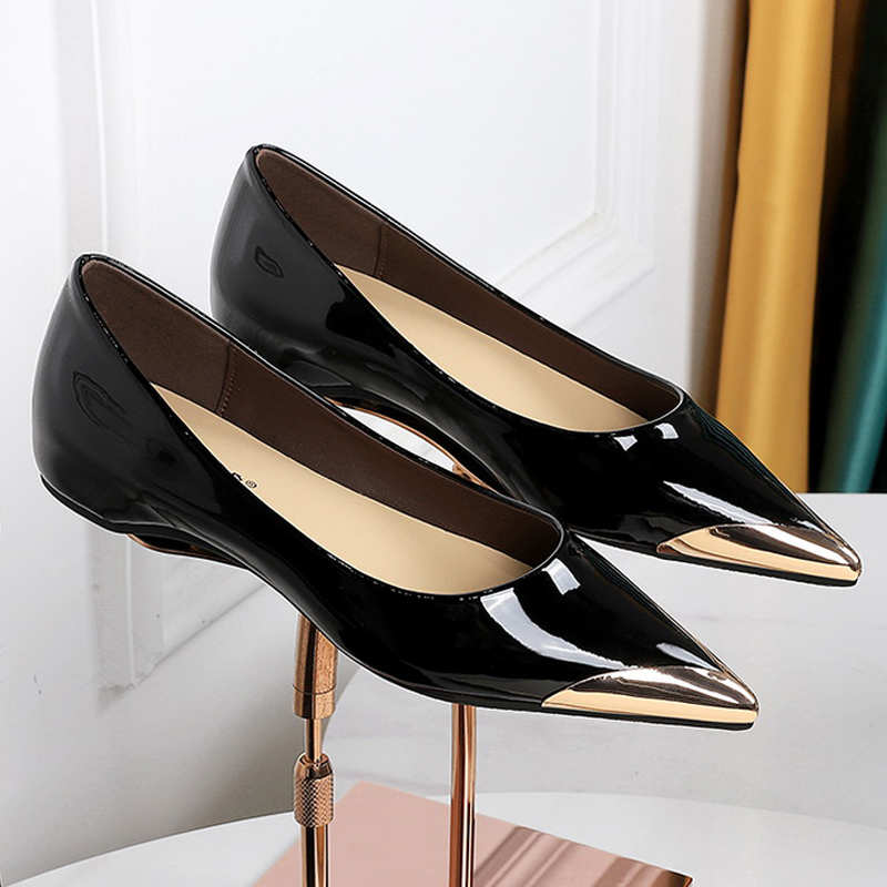 BIGTREE 靴ローヒールの女性の靴パテントレザーウェッジ - Women'S Shoes To Men'S のレビューと価格