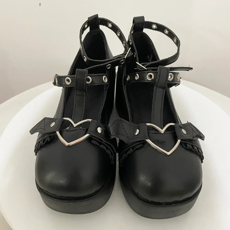新しいスイートハートバックルウェッジメアリージェーンズ女性ピ - Shoes Women Pumps のレビューと価格