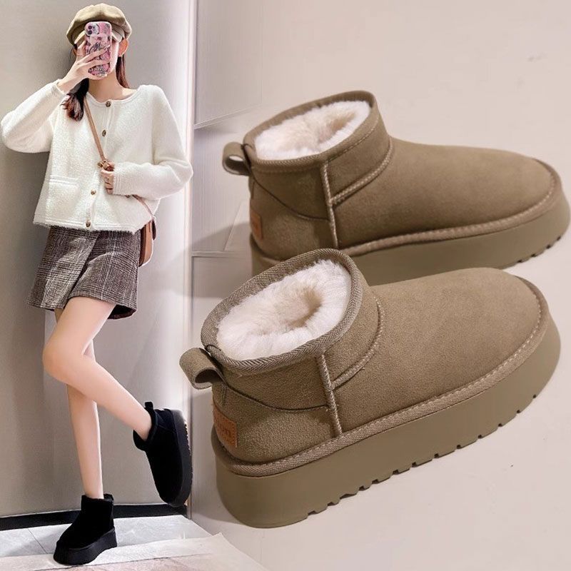 女性用厚底スノーブーツ、パッドを追加、厚みのある滑り止めショ - Women Shoes Size Chart のレビューと価格