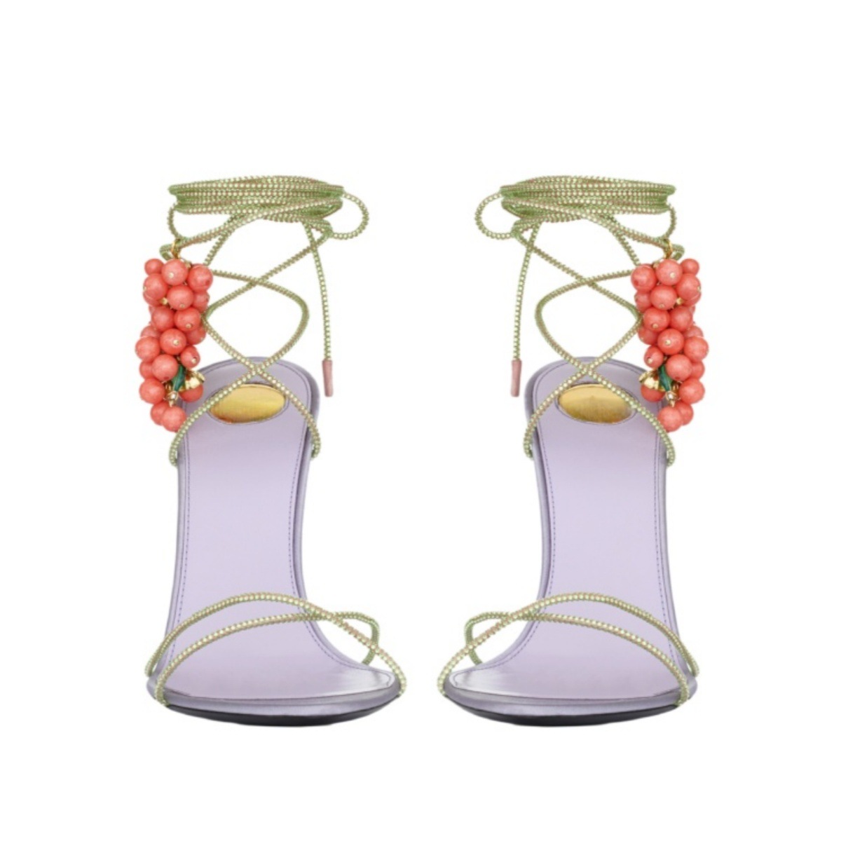レディース3Dフルーツ装飾ラインストーン付きアンクルストラッ - Rhinestone Sandal Women のレビューと価格