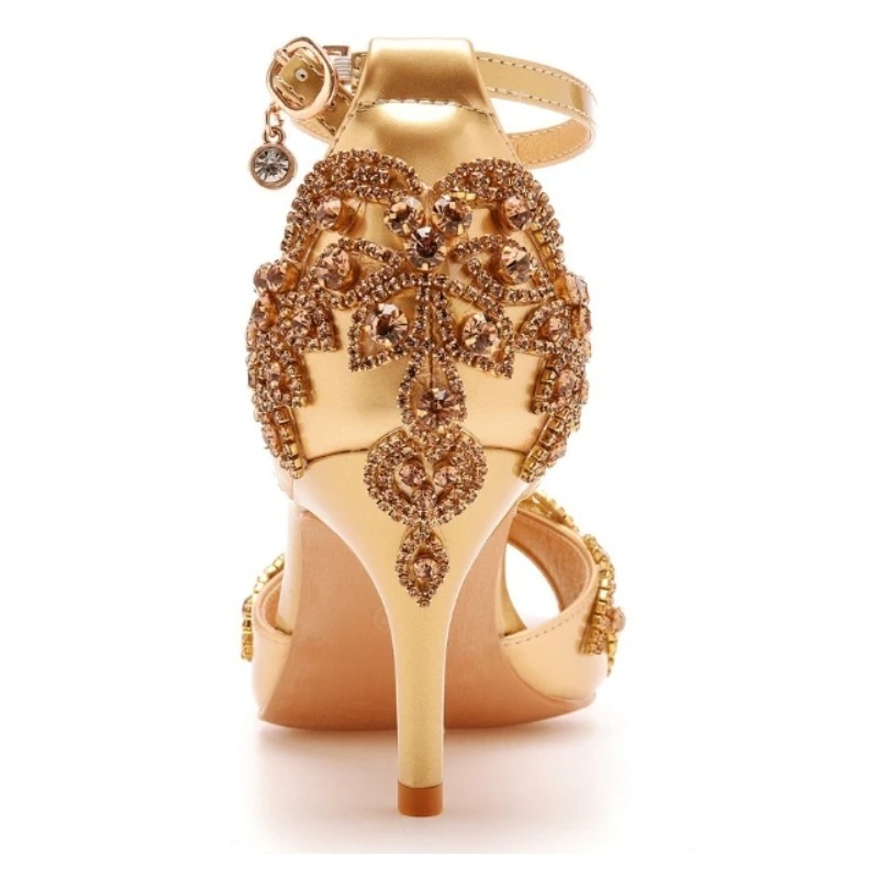 ファッションデザイナーの女性の靴高級ラインストーンピープトウ - Rhinestone Sandal Women のレビューと価格