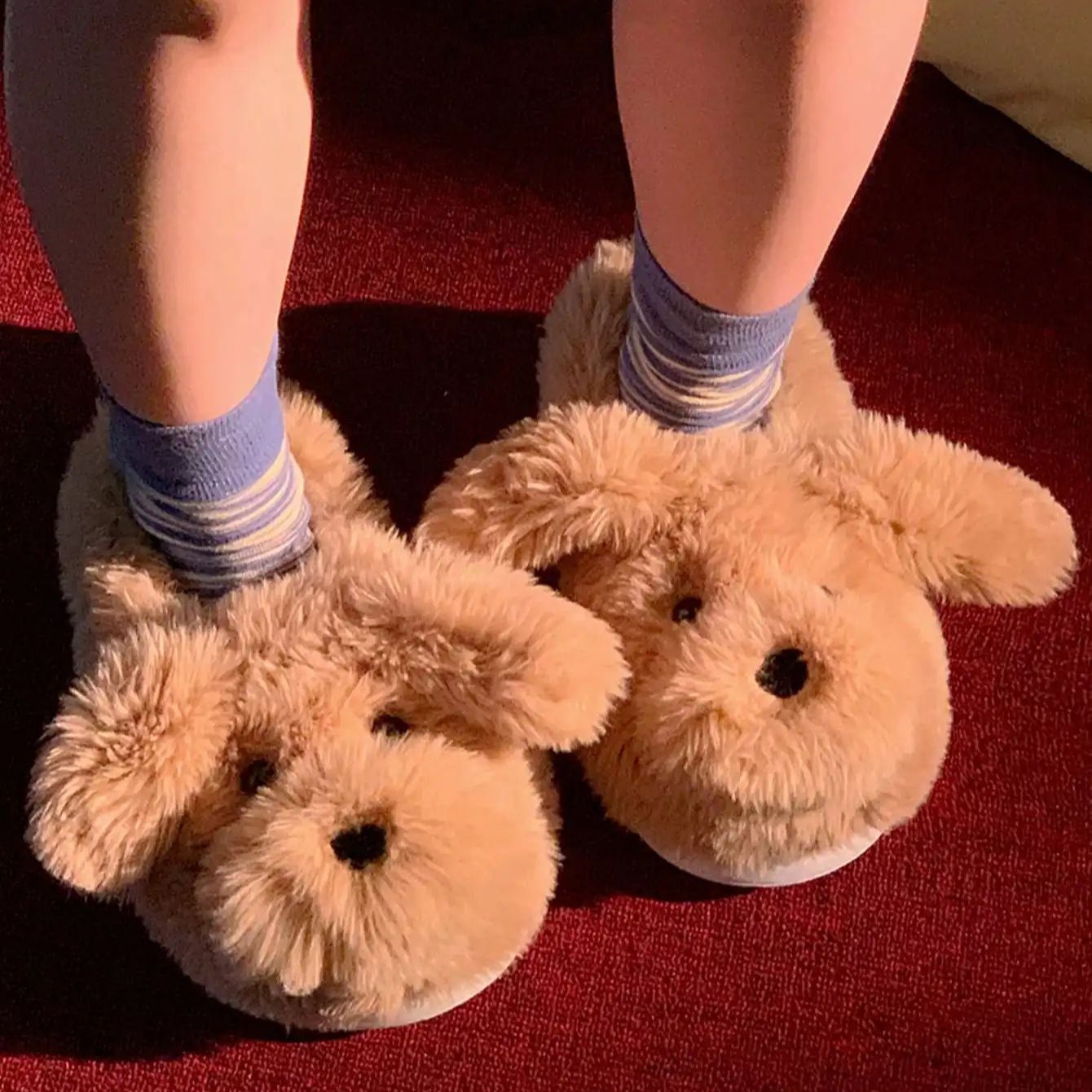女性用ハウスファースリッパ カジュアル キュート ラブリー子 - Women Shoes For Winter のレビューと価格