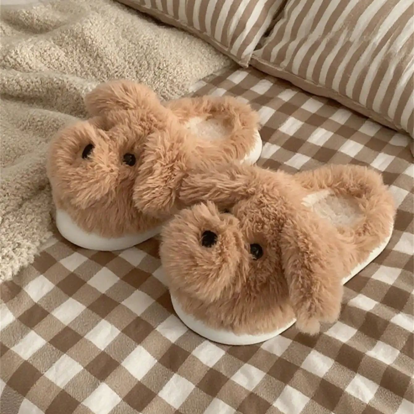 女性用ハウスファースリッパ カジュアル キュート ラブリー子 - Women Shoes For Winter のレビューと価格