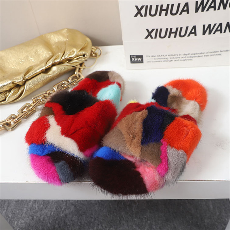 女性のふわふわスリッパ冬のホームスリッパ暖かい豪華なミンクの - Women Shoes For Winter のレビューと価格