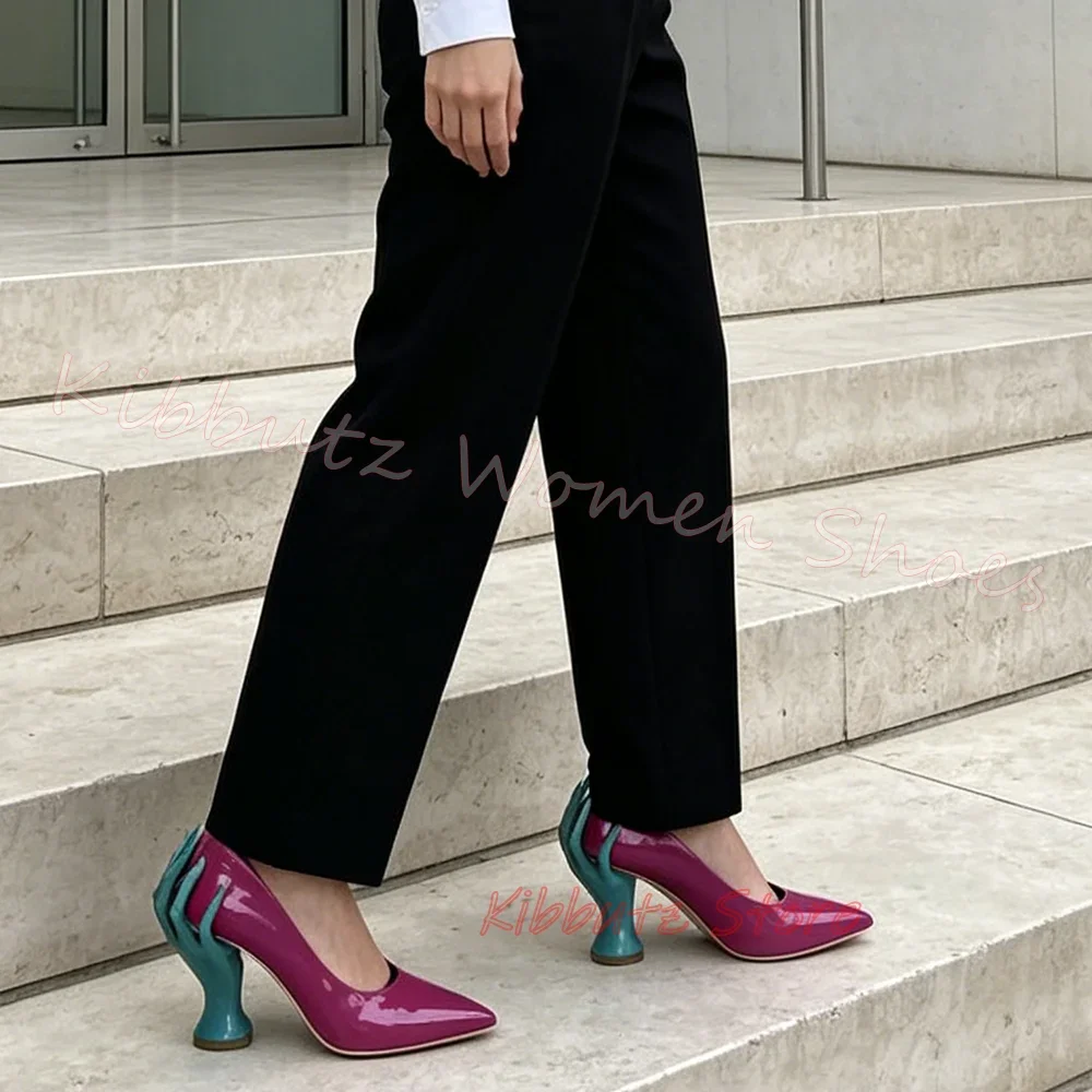 ハンドシェイプヒールパンプス ポインテッドトゥ パテントレザ - Women'S Shoes Hands Free のレビューと価格