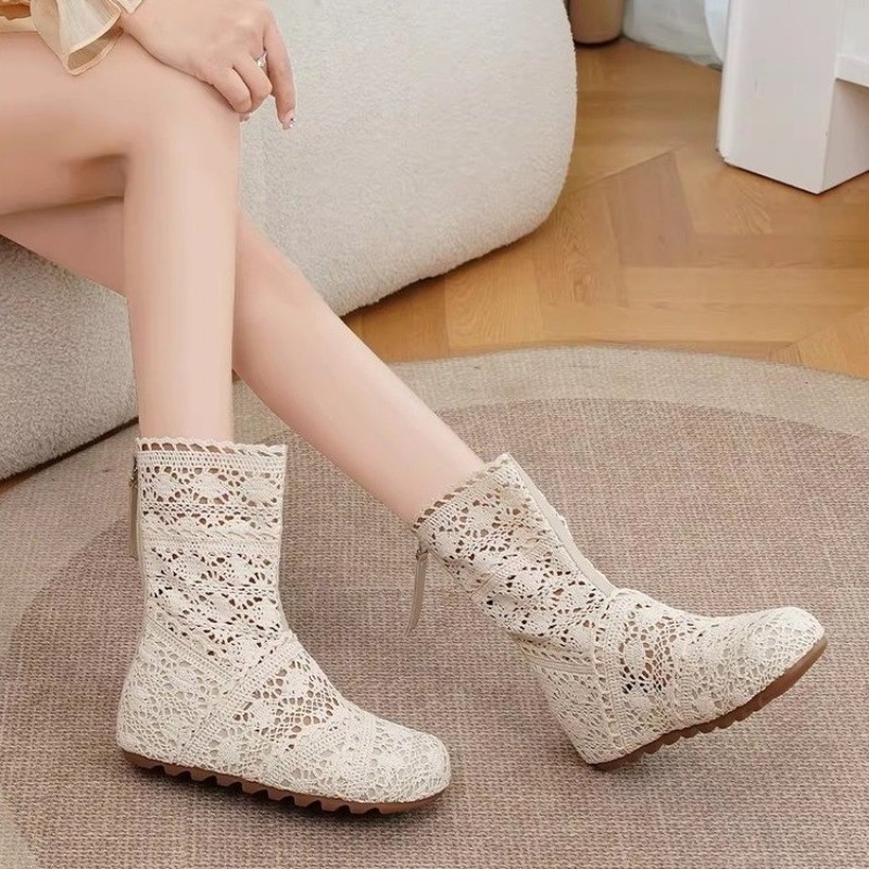 2026年新作シューズ、レース付き中空クロシェブーツXL、中 - Women'S Shoes Size 40 In Us のレビューと価格