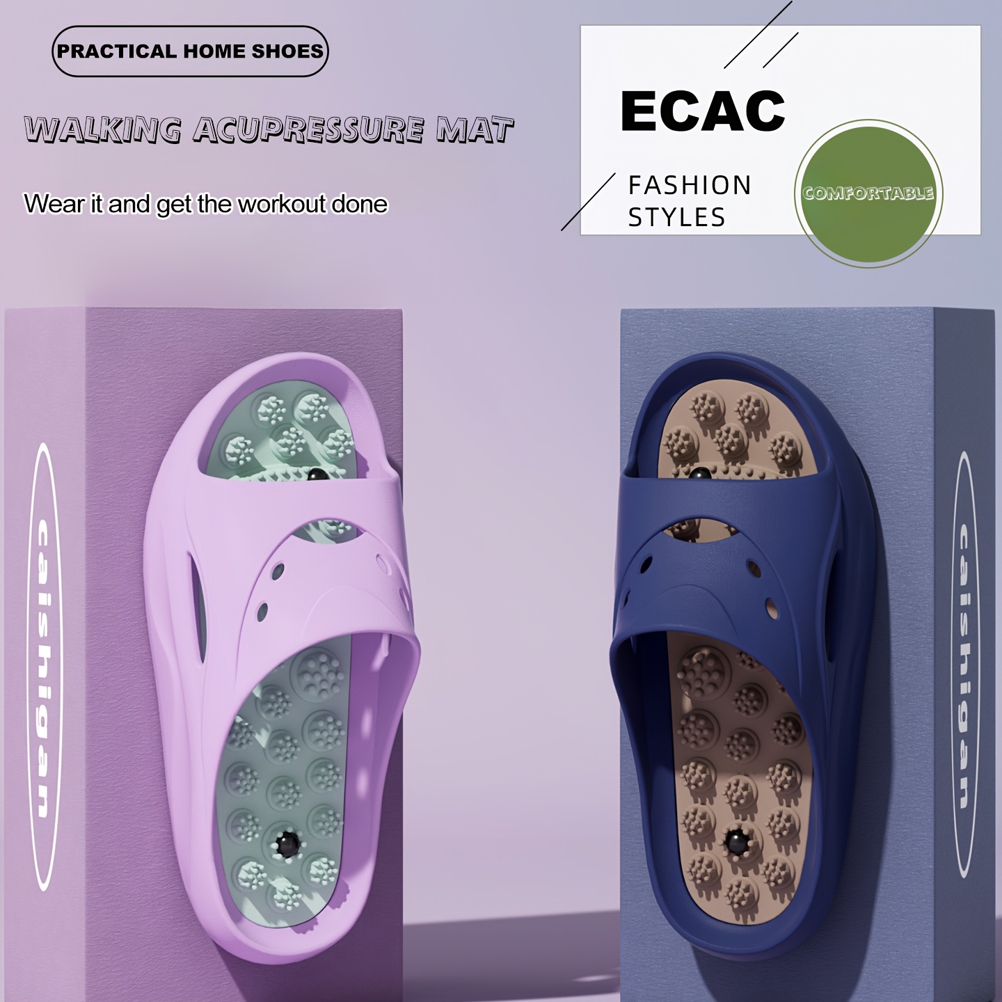 女性男性用EVAマッサージスリッパ厚底バスルームスライド滑り - Women'S Shoes To Men'S のレビューと価格