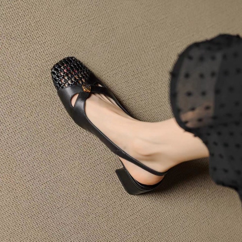 レディース フレンチスタイル クローズドトゥ サンダル、チャ - Shoes For Women Flats のレビューと価格
