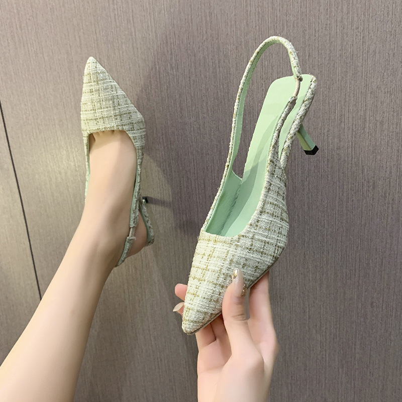 ブランドデザイナースリングバックハイヒールパンプス女性ポイン - Women'S Shoes Size 40 In Us のレビューと価格
