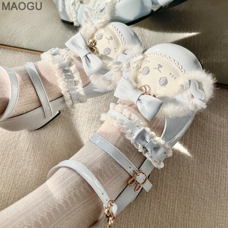 かわいい甘いロリータ靴女性のための和風ちょう結びラウンドトゥ - Women'S Shoes Size 40 In Us のレビューと価格