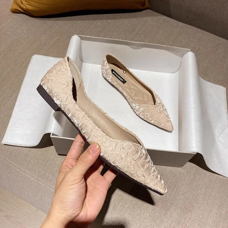 女性のための先のとがったフラットモカシン,女性の靴,若い靴, - Women Shoes Quick Delivery のレビューと価格