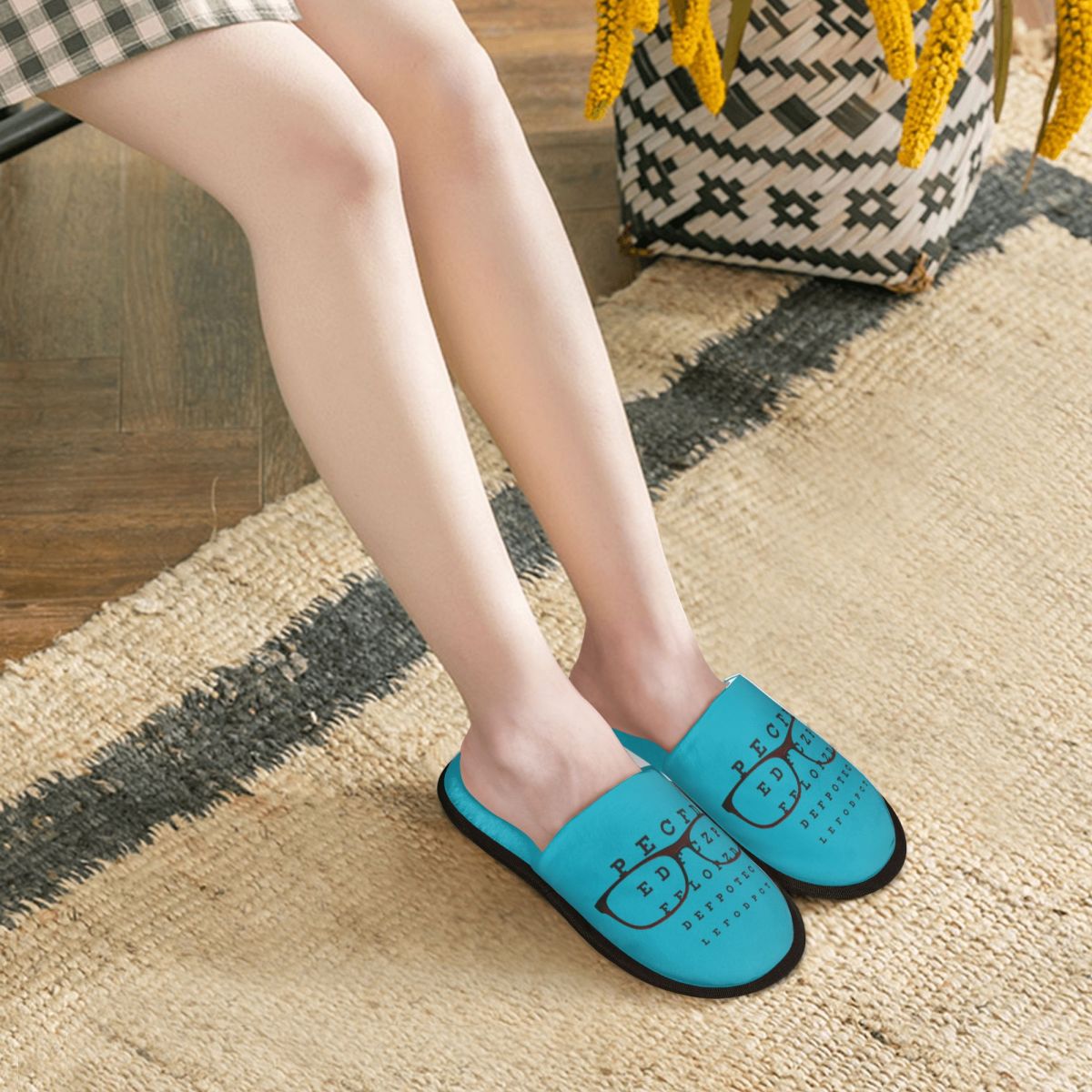 カスタム面白いメガネ付き視力検査表ハウススリッパ女性用快適メ - Women Shoes Size Chart のレビューと価格