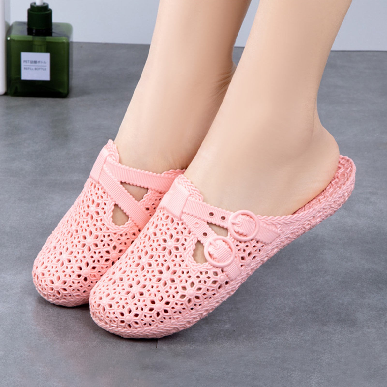 ラップトゥ通気性スリッパ夏の屋外穴あき靴ホームファッションカ - Women Shoes Model のレビューと価格