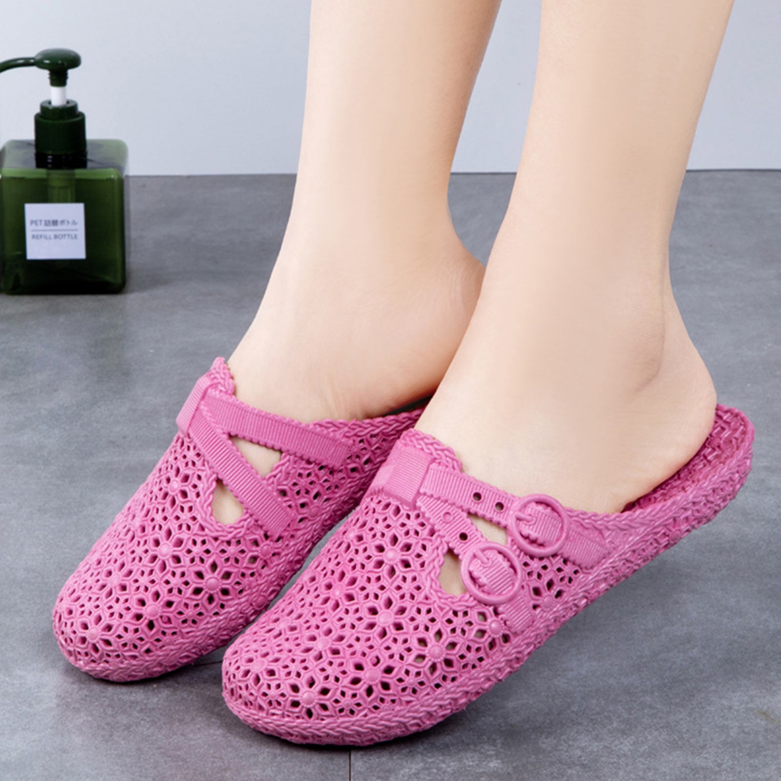 ラップトゥ通気性スリッパ夏の屋外穴あき靴ホームファッションカ - Women Shoes Model のレビューと価格