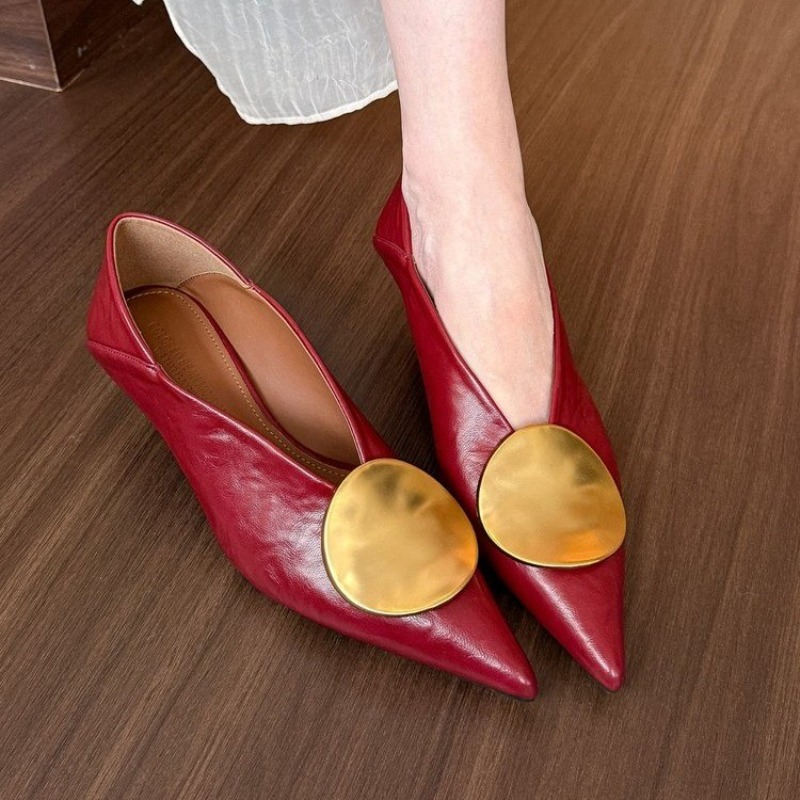 2025年春夏 ポインテッドトゥ スリッポン レディース フ - Shoes For Women Flats のレビューと価格