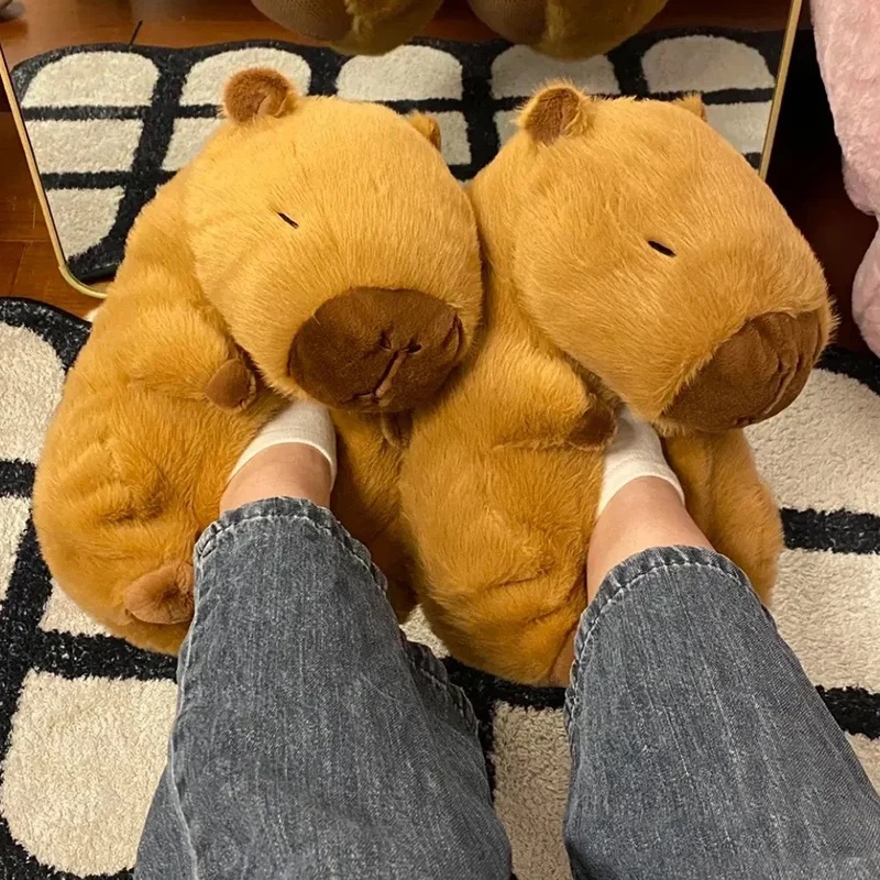 ノベルティカピバラスリッパユニセックス動物スライド靴女性のか - Women Shoes For Winter のレビューと価格