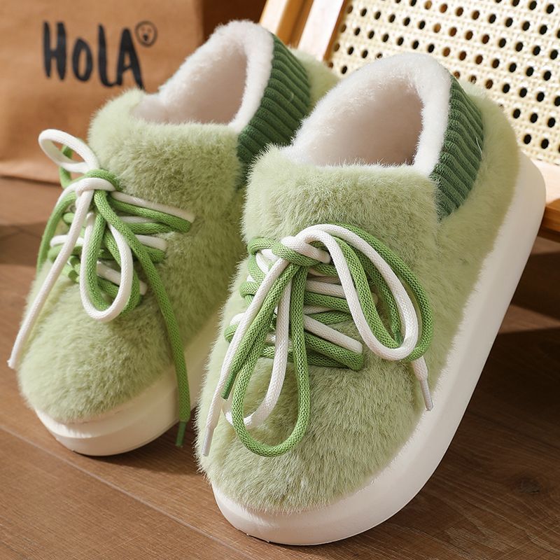 新型立体フルラップスリッパ ホームふわふわコットンシューズ  - Women Shoes For Winter のレビューと価格