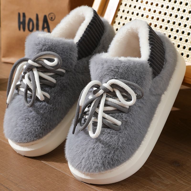 新型立体フルラップスリッパ ホームふわふわコットンシューズ  - Women Shoes For Winter のレビューと価格