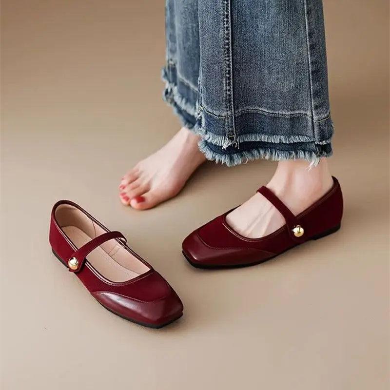 ローヒールエレガントなスプライシング女性のフラットシューズ黒 - Women Shoes Quick Delivery のレビューと価格