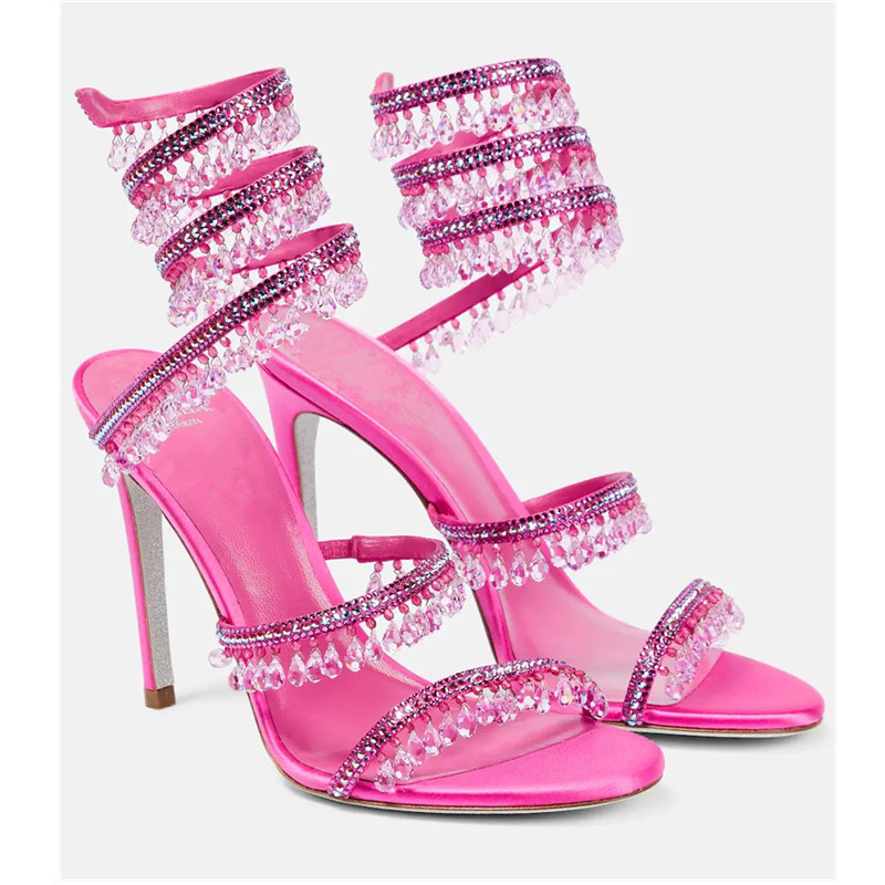 2026 女性のハイヒール新しいラインストーンサンダルファッ - Rhinestone Sandal Women のレビューと価格