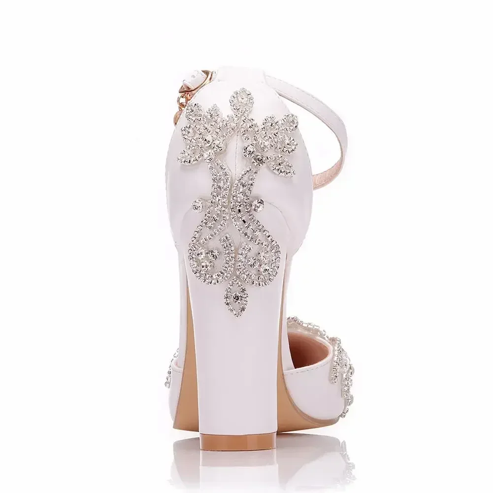 2026年 厚底ポインテッドトゥシューズ 大きいサイズ 厚底 - Rhinestone Sandal Women のレビューと価格