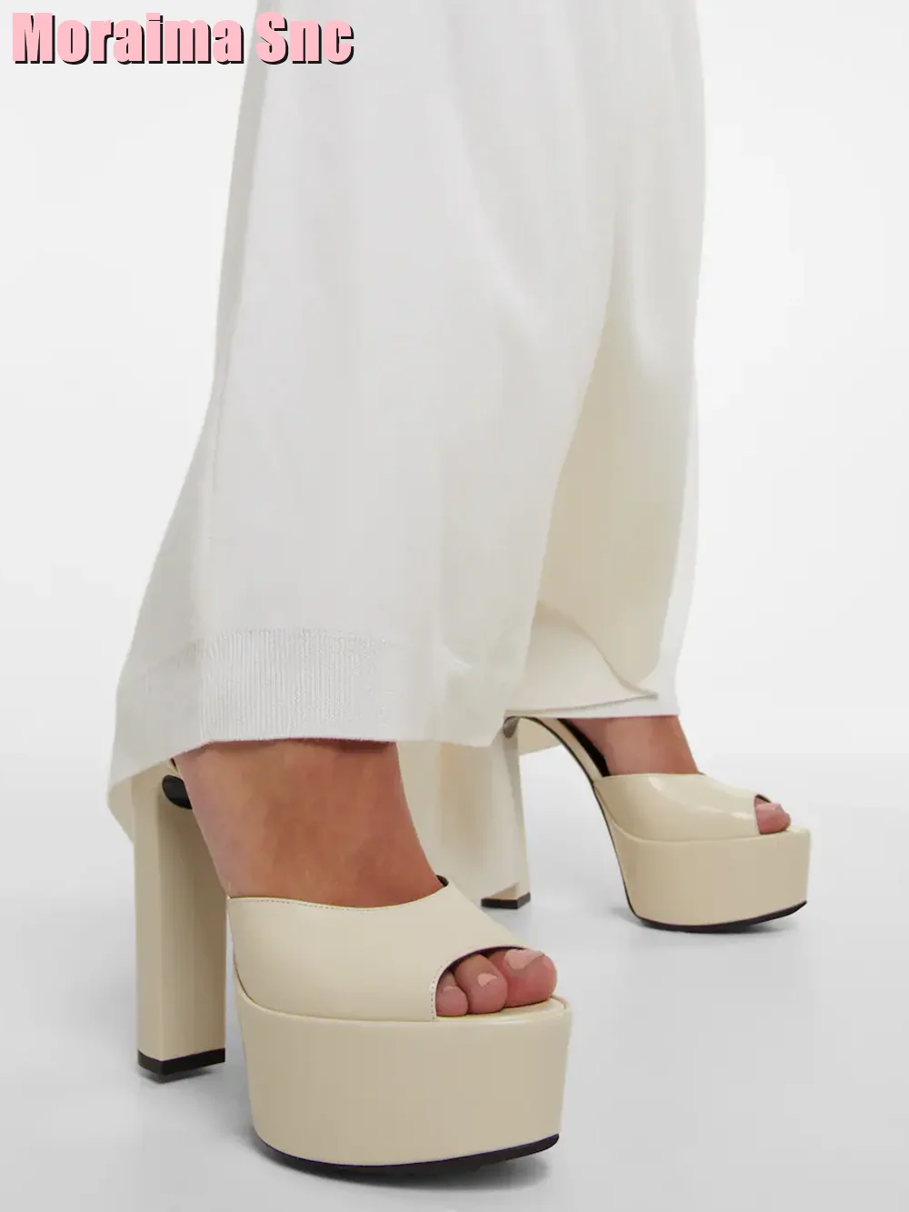 女性用パテントレザープラットフォーム厚底サンダル,チェーンと - Women Shoes Model のレビューと価格