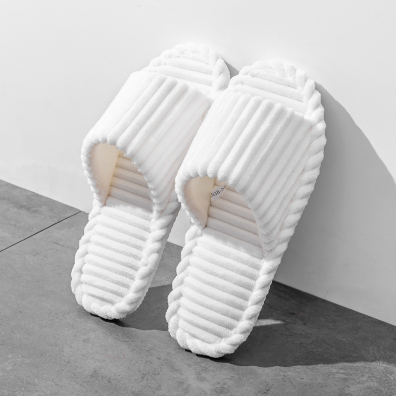 女性用オープントゥ通気性ハウススリッパ、滑り止め屋内フラット - Women Shoes For Winter のレビューと価格