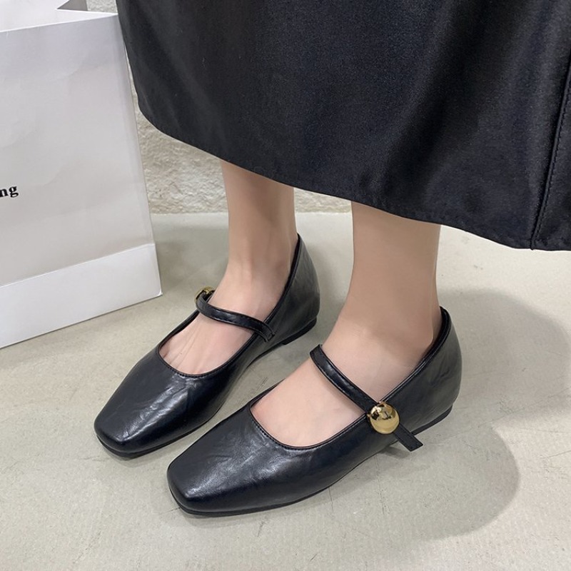 超ソフトレザー ブラック フラットシューズ レディースシュー - Shoes For Women Flats のレビューと価格