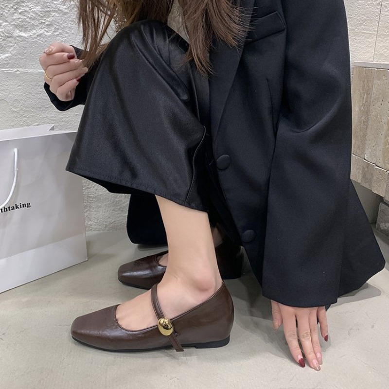 超ソフトレザー ブラック フラットシューズ レディースシュー - Shoes For Women Flats のレビューと価格