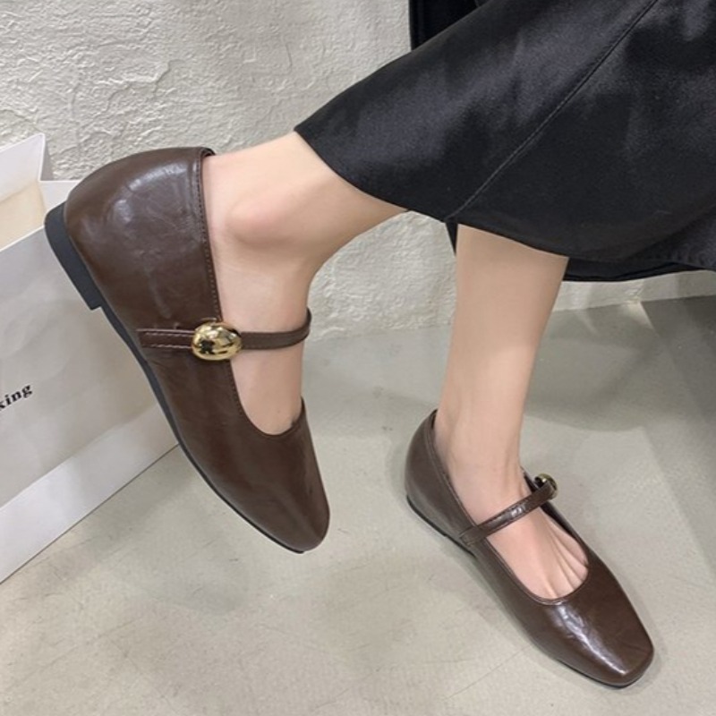 超ソフトレザー ブラック フラットシューズ レディースシュー - Shoes For Women Flats のレビューと価格