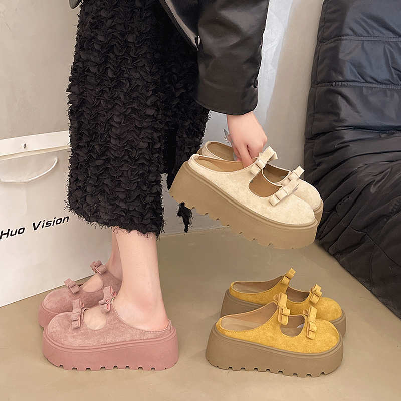 ベルベットハイカットフリップフロップスリッパ、女性用スケート - Women'S Shoes Hands Free のレビューと価格