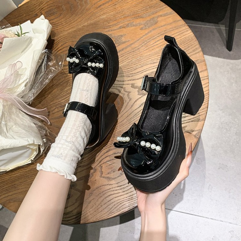2026 ロリータシューズ黒スーパーハイヒールメアリージェー - Shoes Women Pumps のレビューと価格