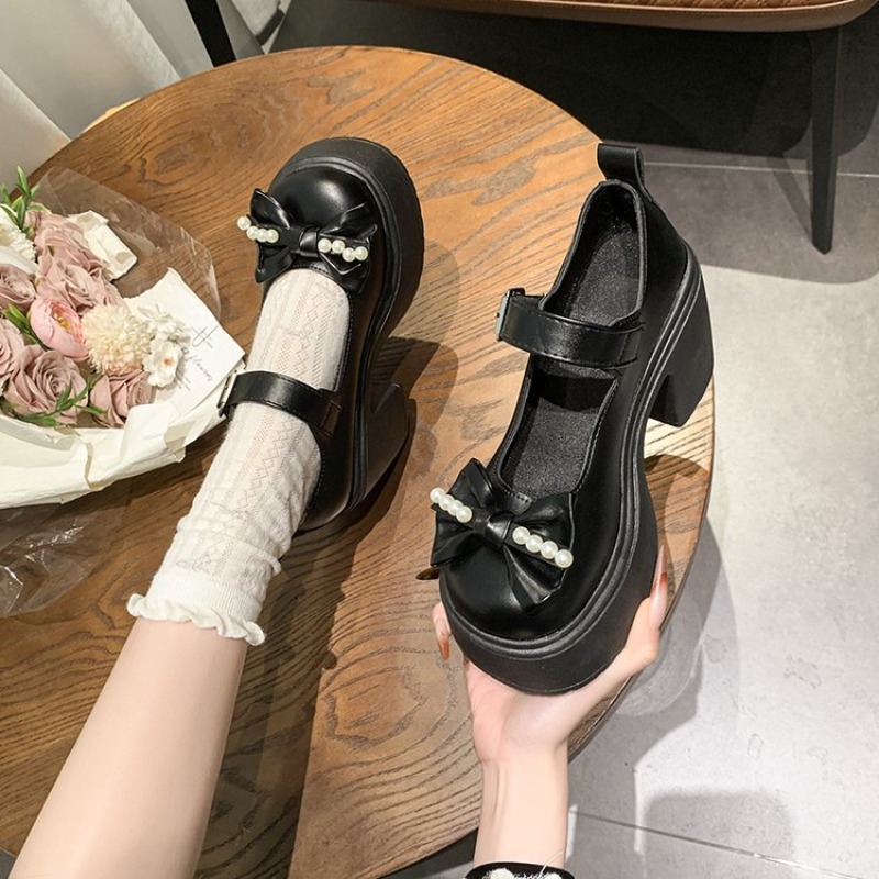 2026 ロリータシューズ黒スーパーハイヒールメアリージェー - Shoes Women Pumps のレビューと価格