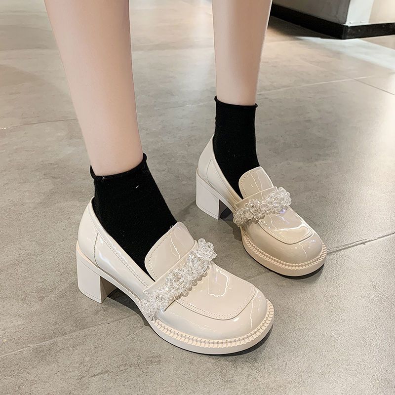 ラインストーンの女性のメリージェーンシューズブラックラウンド - Women Shoes Quick Delivery のレビューと価格