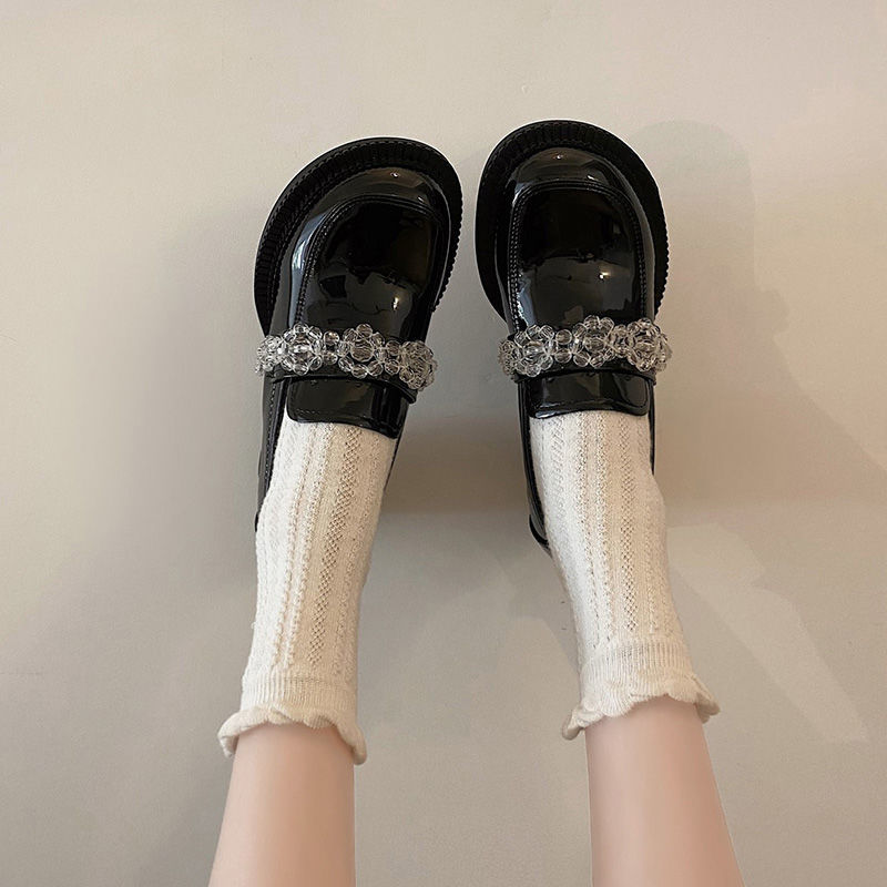 ラインストーンの女性のメリージェーンシューズブラックラウンド - Women Shoes Quick Delivery のレビューと価格