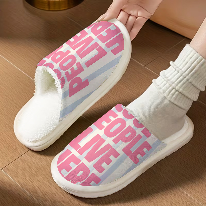 クールなデザインの高級プラッシュスリッパ 男女兼用 冬用 暖 - Women Shoes Quote のレビューと価格